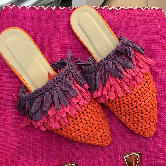 NWOT SPRING STRAW OR PAPER !!HANDMADE  SHOES SIZE 39 best fits size 8 - Picture 12 of 15